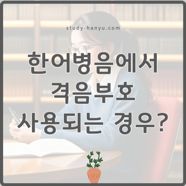 한어병음에서 격음부호 사용되는 경우