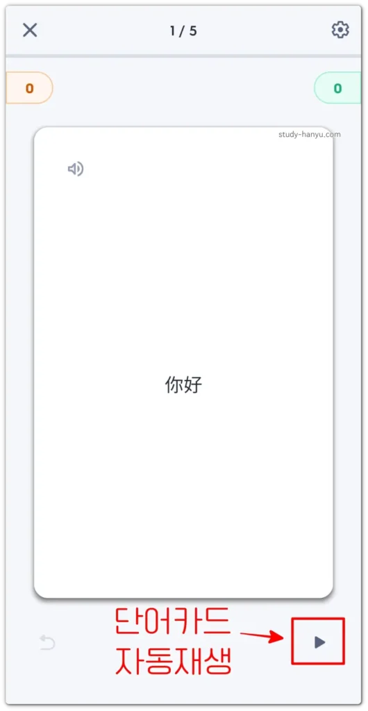 단어카드 자동재생